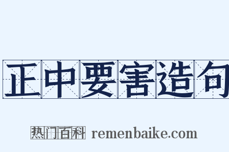 正中要害造句是什么意思的图片